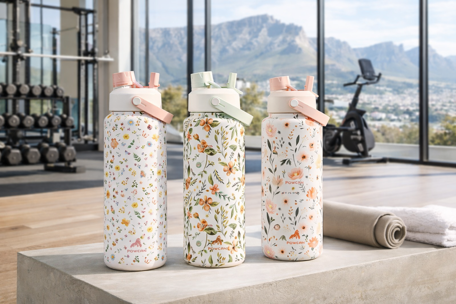 Floral Insulated Stainless Steel Water Bottle – 1.2L(Keeps Drinks Cold & Hot)